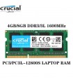RAM PORTATIL DDR3 4GB PC3L 1.35V 1600MHZ-12800 CRUCIAL