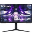 SAMSUNG Odyssey G32A Monitor de videojuegos de 24" con Eye Saver Mode, Free-Sync Premium, FHD, 1ms, 165Hz, con altura ajustable
