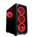 CHASIS POWER GROUP L18 4 COOLERS RGB CON FUENTE 350W
