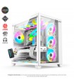 CHASIS GAMER JYR AURORA JX119 BLANCO / 7 COOLERS ARGB