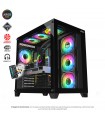 CHASIS GAMER JYR DARKNESS JX126 NEGRO / 6 COOLERS ARGB