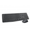 Combo Inalámbrico Teclado y Mouse Logitech Mk235 Gris oscuro