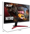 Monitor Acer Nitro KG241Y Ebmiix Full HD 1920x1080 de 23.8 pulgadas | AMD FreeSync | Actualización de hasta 100 Hz