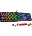 Teclado Gamer mecanico Redragon SINDRI Led Rainbow SWITCH RED