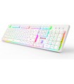 Teclado Redragon DYAUS Pro K509P Pro inalámbrico Blanco, 2.4G y teclado Bluetooth, retroiluminado RGB con 104 teclas