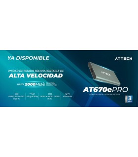 DISCO SSD EXTERNO 1TB PRO USB 3.2GEN 2 - ATTECH 2000MHZ