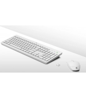 COMBO TECLADO MOUSE HP INALAMBRICO BLANCO